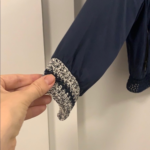 Rag & Bone Navy Silk Bomber - Picture 3 of 8